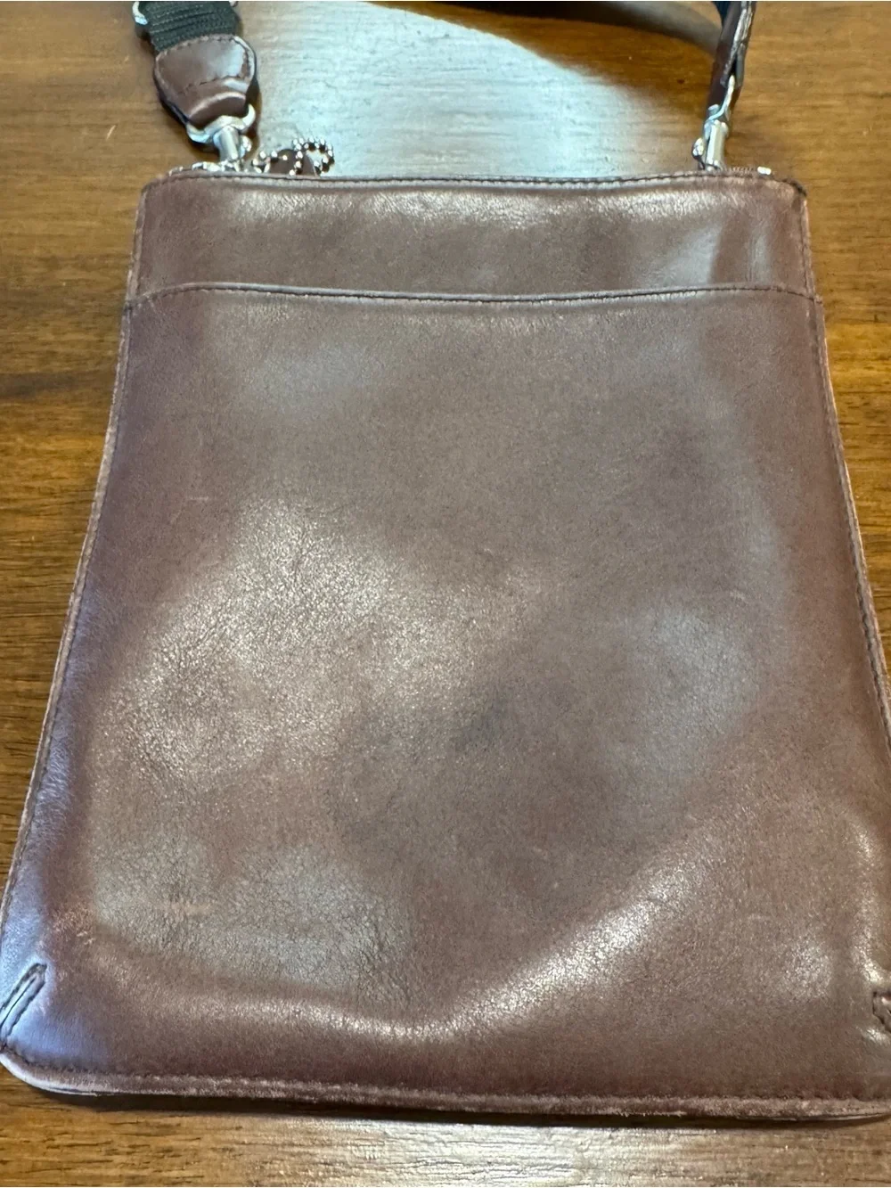 Vtg COACH Brown Leather Crossbody Slim Small Bag Glove-Tanned Leather RARE